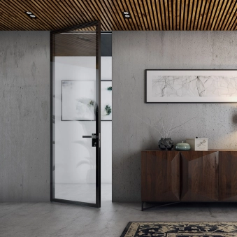 Скрытые двери Clear 40 Aludoors Алюминиевый профиль · Стекло