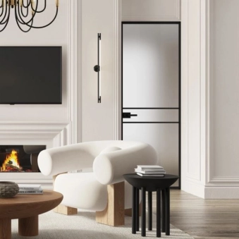 Скрытые двери Fly 40 Aludoors Алюминиевый профиль · Стекло