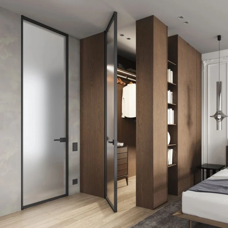 Скрытые двери Light 40 Aludoors Алюминиевый профиль · Стекло