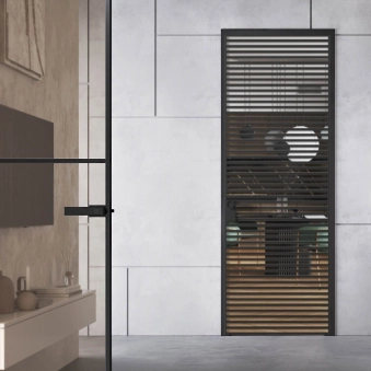 Скрытые двери Prime 40 Aludoors Алюминиевый профиль · Стекло
