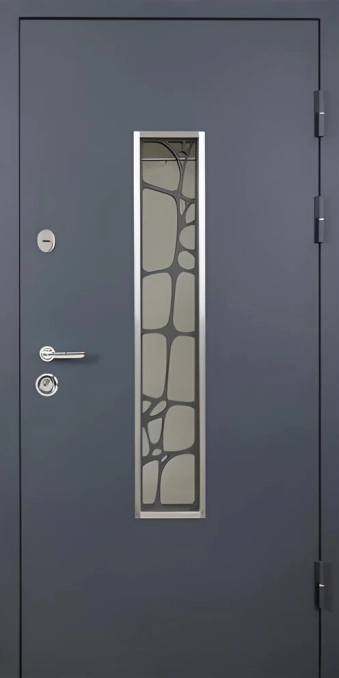 Двері вхідні на вулицю Solid Glass Gray Defender