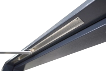 Simpli Frame Gray с фрамугой, терморазрывом и доводчиком