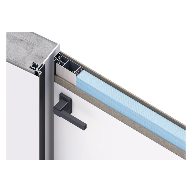 Скрытые двери Filo Muro 45 Ral/Ral Алюминиевый торец Черный
