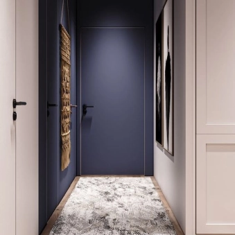 Скрытые двери Leoni Door 40 Ral/Ral Короб · Торец AL Серебро