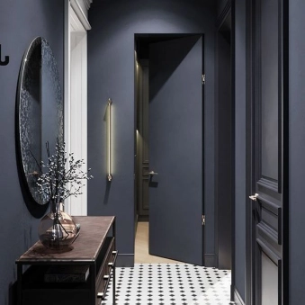 Скрытые двери Leoni Door 40 Ral/Ral Короб AL Черный