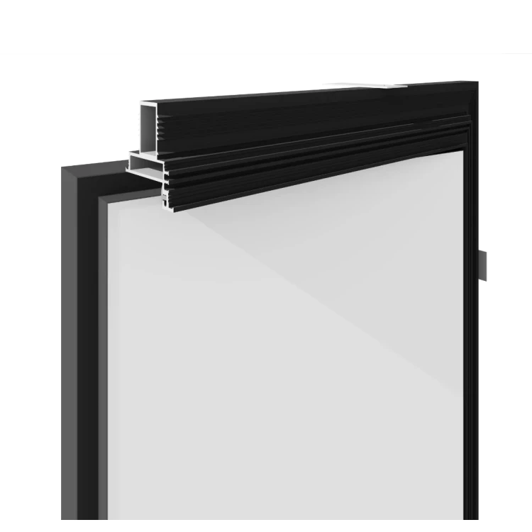 Скрытые двери Leoni Door 40 Ral/Ral Короб · Торец AL Черный