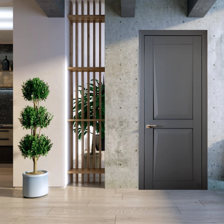 Міжкімнатні двері з масиву вільхи Novara Gray Neoclassic