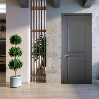 Міжкімнатні двері з масиву вільхи Novara Gray Neoclassic