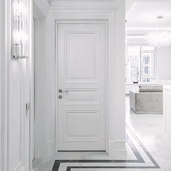 Міжкімнатні двері з масиву ясеня Linea White