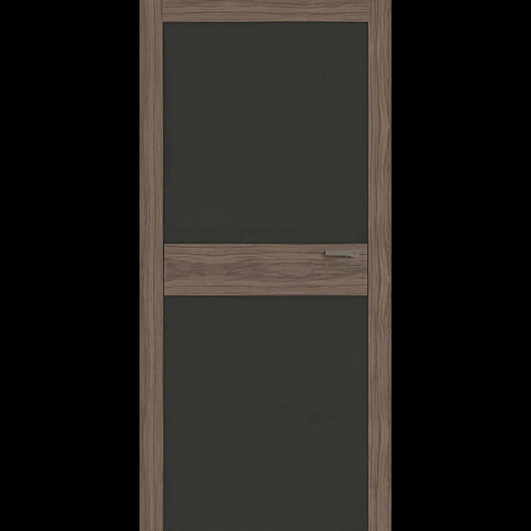 Фарбовані двері Woodline W1 Шпонована лиштва Горіх