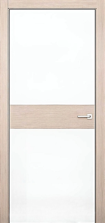 Окрашенные двери Woodline W1 Наличники шпон Дуб