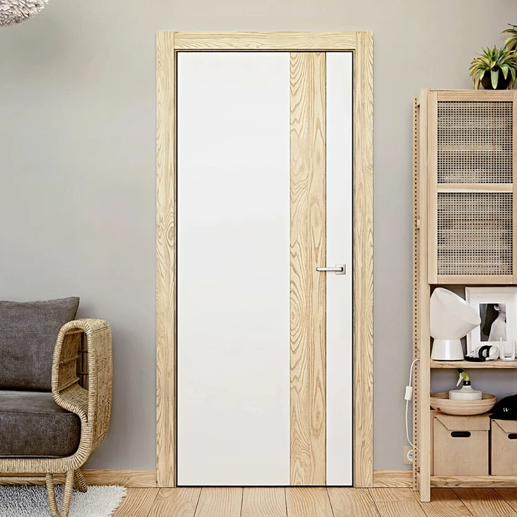 Фарбовані двері Woodline W2 Шпонована лиштва Ясен