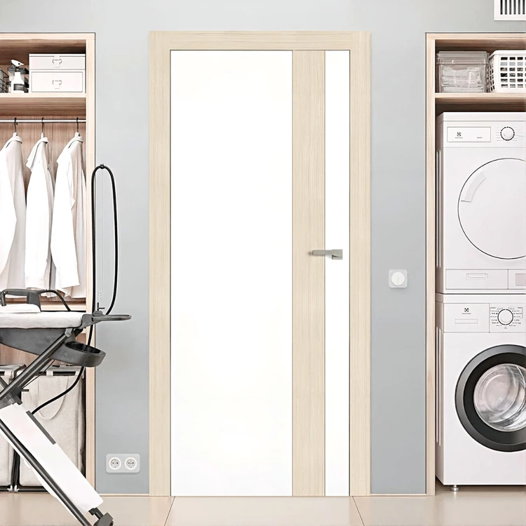Окрашенные двери Woodline W2 Наличники шпон Дуб