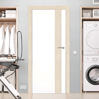 Окрашенные двери Woodline W2 Наличники шпон Дуб