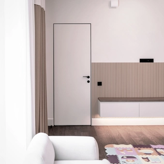 Скрытые двери Doorway 40 Грунтованные · Торец AL Черный