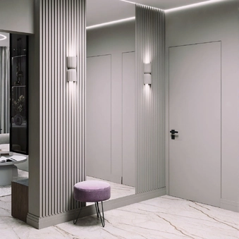 Скрытые двери Doorway 52 Inside Грунтованные · Торец AL Черный