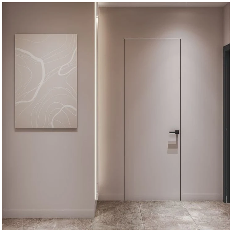 Скрытые двери Prime Inside Грунт Короб · Торец AL Серебро