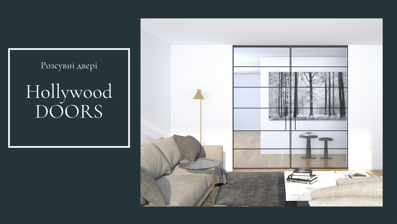 Розсувні скляні двері Hollywood Doors
