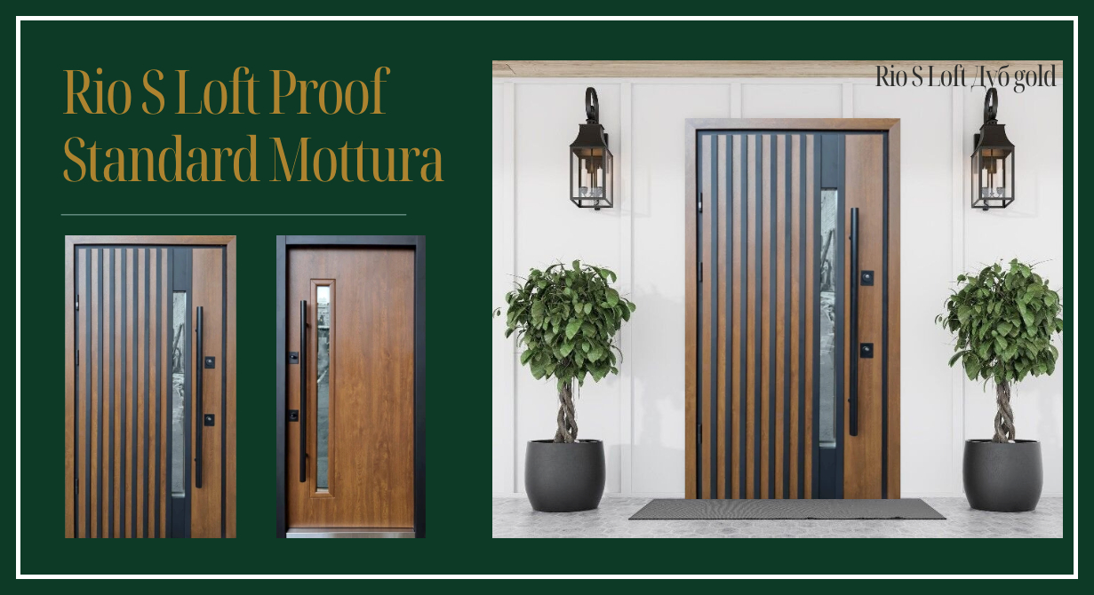 Металеві вхідні двері в будинок Rio S Loft Proof Standart Mottura