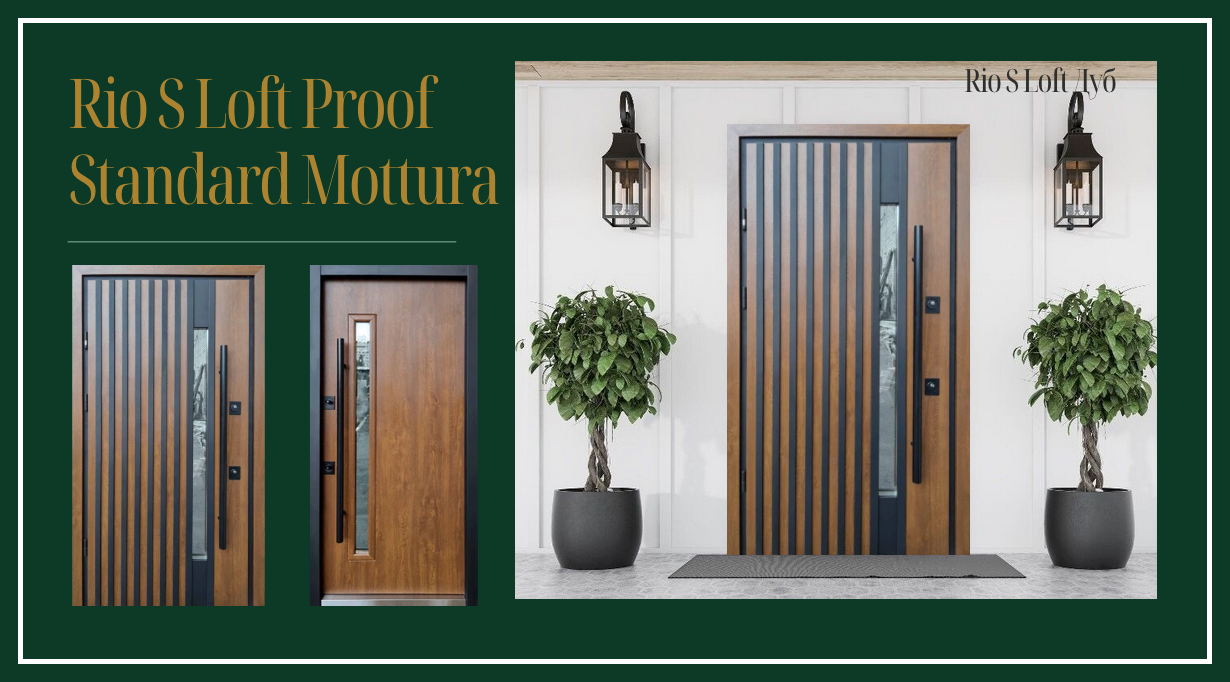 Металеві вхідні двері в будинок Rio S Loft Proof Standart Mottura