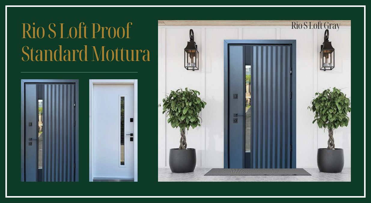 Металеві вхідні двері в будинок Rio S Loft Proof Standart Mottura